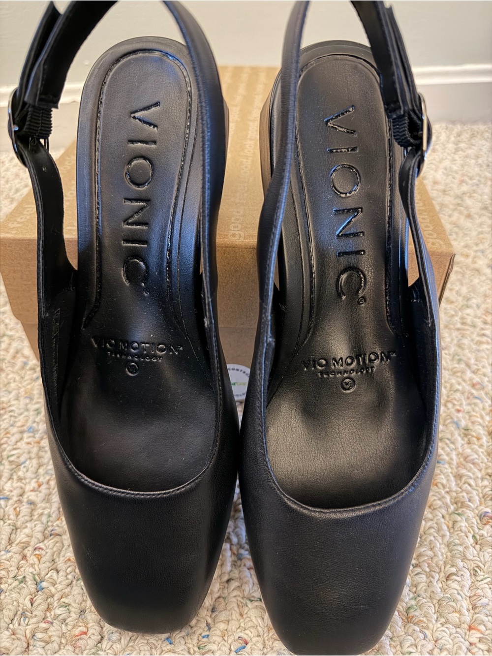 Vionic Black Slingback Pumps